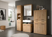 Midischrank >Scout< in Artisan Eiche Nachbildung - 74x141x31cm (BxHxT)