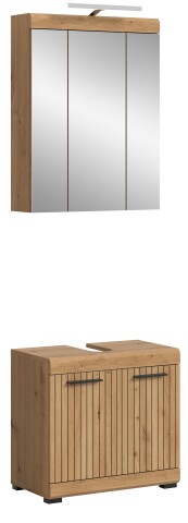 Badezimmer-Set >Scout< in Artisan Eiche Nachbildung - 60x191x34cm (BxHxT)