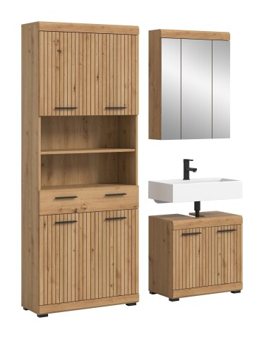 Badezimmer-Set >Scout< in Artisan Eiche Nachbildung - 149x191x34cm (BxHxT)