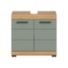 Waschbeckenunterschrank >Scout< in Eiche Dekor / Salbei - 60x56x34cm (BxHxT)