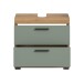 Waschbeckenunterschrank >Scout< in Eiche Dekor / Salbei - 60x56x34cm (BxHxT)
