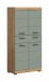 Midischrank >Scout< in Artisan Eiche Nachbildung/Salbei - 74x141x31cm (BxHxT)