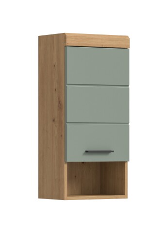Hängeschrank >Scout< in Artisan Eiche Nachbildung/Salbei - 37x79x24cm (BxHxT)