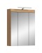 Badezimmerspiegelschrank >Scout< in Eiche Dekor / Spiegel - 60x79x18cm (BxHxT)