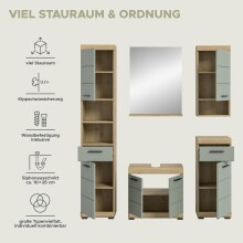 Badezimmer-Set >Scout< in Artisan Eiche Nachbildung/Salbei - 164x191x34 (BxHxT)