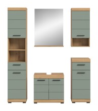 Badezimmer-Set >Scout< in Artisan Eiche Nachbildung/Salbei - 164x191x34 (BxHxT)