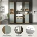 Badezimmer-Set >Scout< in Artisan Eiche Nachbildung/Salbei - 164x191x34 (BxHxT)