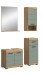 Badezimmer-Set >Scout< in Artisan Eiche Nachbildung/Salbei - 112x191x34 (BxHxT)