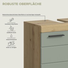 Badezimmer-Set >Scout< in Artisan Eiche Nachbildung/Salbei - 60x191x34cm (BxHxT)