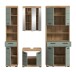 Badezimmer-Set >Scout< in Artisan Eiche Nachbildung/Salbei - 186x191x34 (BxHxT)