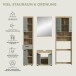 Badezimmer-Set >Scout< in Artisan Eiche Nachbildung/Salbei - 190x191x34 (BxHxT)