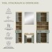 Badezimmer-Set >Scout< in Artisan Eiche Nachbildung/Salbei - 186x191x34 (BxHxT)