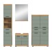 Badezimmer-Set >Scout< in Artisan Eiche Nachbildung/Salbei - 186x191x34 (BxHxT)
