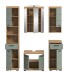 Badezimmer-Set >Scout< in Artisan Eiche Nachbildung/Salbei - 164x191x34 (BxHxT)