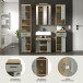 Badezimmer-Set >Scout< in Artisan Eiche Nachbildung/Salbei - 164x191x34 (BxHxT)