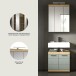 Badezimmer-Set >Scout< in Artisan Eiche Nachbildung/Salbei - 60x191x34cm (BxHxT)