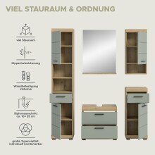 Badezimmer-Set >Scout< in Artisan Eiche Nachbildung/Salbei - 164x191x37 (BxHxT)