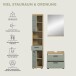 Badezimmer-Set >Scout< in Artisan Eiche Nachbildung/Salbei - 112x191x34 (BxHxT)