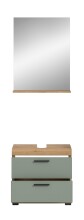 Badezimmer-Set >Scout< in Artisan Eiche Nachbildung/Salbei - 60x191x34cm (BxHxT)