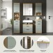 Badezimmer-Set >Scout< in Artisan Eiche Nachbildung/Salbei - 164x191x34 (BxHxT)