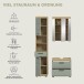 Badezimmer-Set >Scout< in Artisan Eiche Nachbildung/Salbei - 112x191x34 (BxHxT)