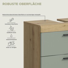 Badezimmer-Set >Scout< in Artisan Eiche Nachbildung/Salbei - 112x191x34 (BxHxT)