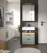 Badezimmer-Set >Scout< in Artisan Eiche Nachbildung/Salbei - 60x191x34cm (BxHxT)