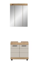 Badezimmer-Set >Scout< in Evoke Oak Nachbildung/Kaschmir - 60x191x34cm (BxHxT)