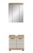 Badezimmer-Set >Scout< in Evoke Oak Nachbildung/Kaschmir - 60x191x34cm (BxHxT)