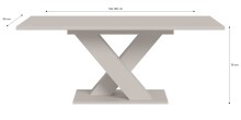 Kulissen-Esstisch >Motion< ausziehbar in Kaschmir - 150-190x76x90cm (BxHxT)