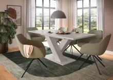 Kulissen-Esstisch >Motion< ausziehbar in Kaschmir - 150-190x76x90cm (BxHxT)