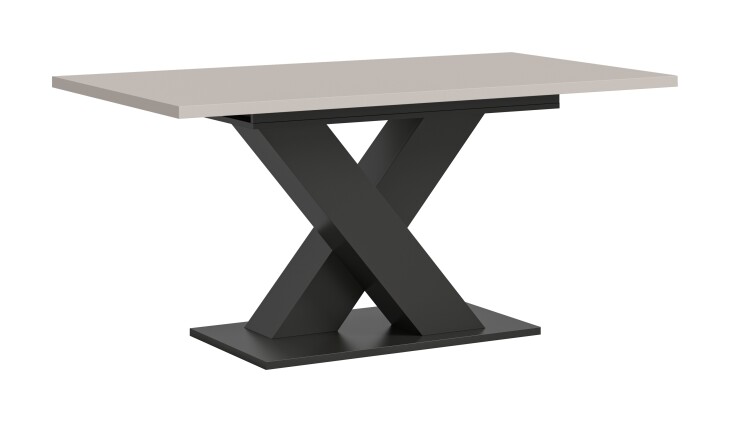 Kulissen-Esstisch >Motion< ausziehbar in Grau/Kaschmir - 150-190x76x90cm (BxHxT)