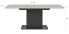 Kulissen-Esstisch >Motion< ausziehbar in Grau/Kaschmir - 150-190x76x90cm (BxHxT)