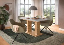Kulissen-Esstisch >Motion< ausziehbar, Artisan Eiche Dekor/Kaschmir - 150-190x76x90cm (BxHxT)