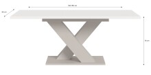 Kulissen-Esstisch >Motion< ausziehbar, Kaschmir/Weiß - 150-190x76x90cm (BxHxT)