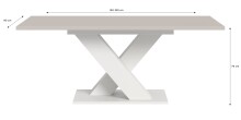 Kulissen-Esstisch >Motion< ausziehbar, Weiß/Kaschmir - 150-190x76x90cm (BxHxT)