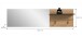 Garderobenpaneel >Canu< in Basalt / Spiegel / Eiche Dekor - 150x40x22cm (BxHxT)