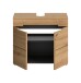 Waschbeckenunterschrank >Canu< in Basalt /Artisan Eiche Dekor - 63x55x34 (BxHxT)