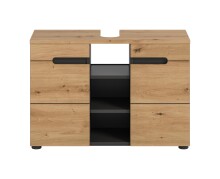 Waschbeckenunterschrank >Canu< in Basalt /Artisan...