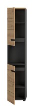 Hochschrank >Canu< in Basalt grau/Artisan Eiche Nachbildung - 38x193x34 (BxHxT)