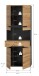 Hochschrank >Canu< in Basalt grau/Artisan Eiche Nachbildung - 76x193x34 (BxHxT)