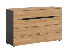 Kommode >Canu< in Basalt grau/Artisan Eiche...