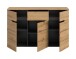 Kommode >Canu< in Basalt grau/Artisan Eiche Nachbildung - 130x81x41cm (BxHxT)