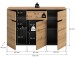 Kommode >Canu< in Basalt grau/Artisan Eiche Nachbildung - 130x81x41cm (BxHxT)