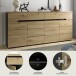 Kommode >Canu< in Basalt grau/Artisan Eiche Nachbildung - 173x81x41cm (BxHxT)