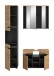 Badezimmer-Set >Canu< in Basalt grau/Artisan Eiche Dekor - 133x193x34cm (BxHxT)