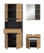Badezimmer-Set >Canu< in Basalt grau/Artisan Eiche Dekor - 154x193x34cm (BxHxT)