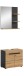 Badezimmer-Set >Canu< in Basalt grau/Artisan Eiche Dekor - 63x193x34cm (BxHxT)
