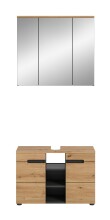 Badezimmer-Set >Canu< in Basalt grau/Artisan Eiche...