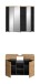 Badezimmer-Set >Canu< in Basalt grau/Artisan Eiche Dekor - 80x193x34cm (BxHxT)